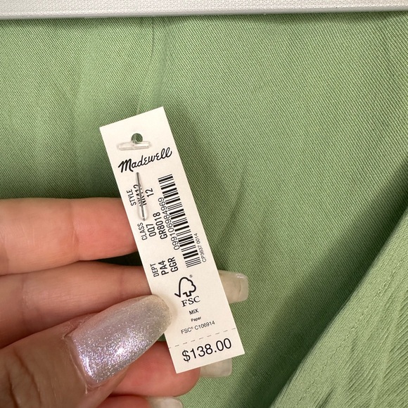 Madewell Leedra Button Front Midi Dress Size 12 - Picture 8 of 10